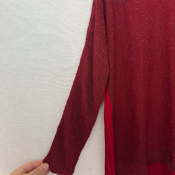 UMGEE "OPERETTA TUNIC" ASYMETRIC FLOWY TUNIC, LONG SLEEVE SHEER TOP LAYER SIZE S - Picture 5 of 8